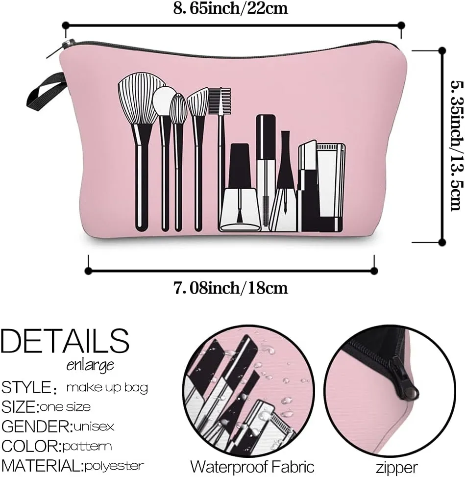 LOOMILOO Cosmetic Bag for Women, Adorable Roomy Makeup Bags Travel Water Resistant Toiletry Bag Accessories Organizer (L2-55248)