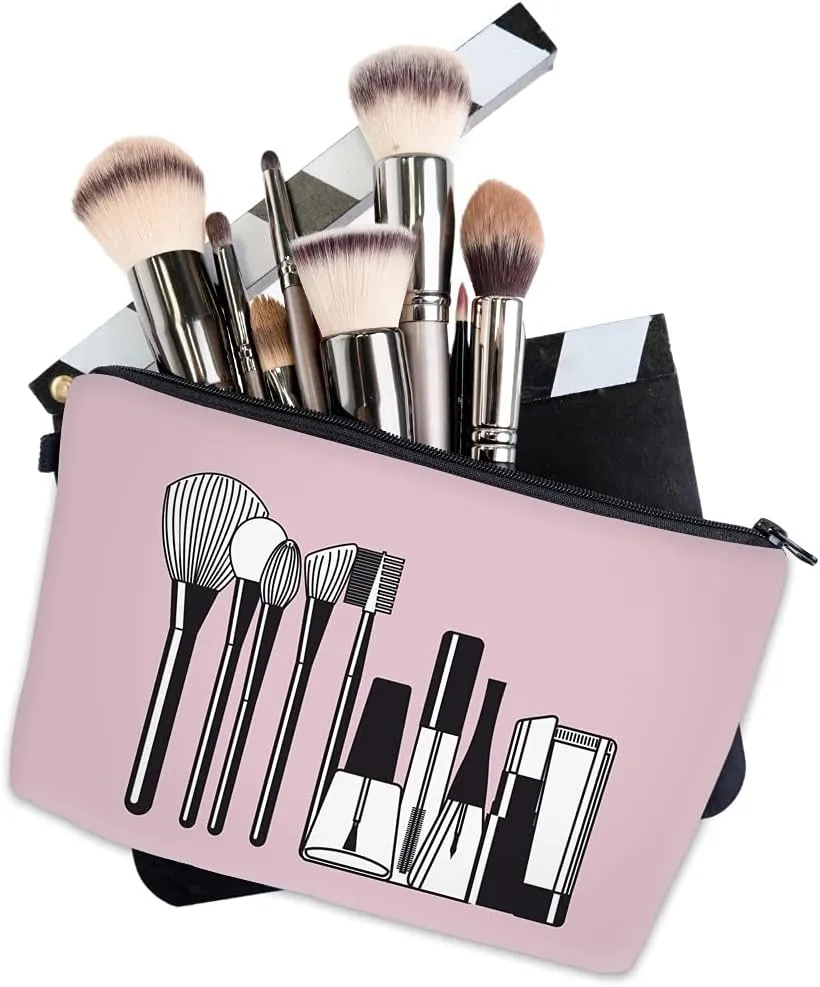 LOOMILOO Cosmetic Bag for Women, Adorable Roomy Makeup Bags Travel Water Resistant Toiletry Bag Accessories Organizer (L2-55248)