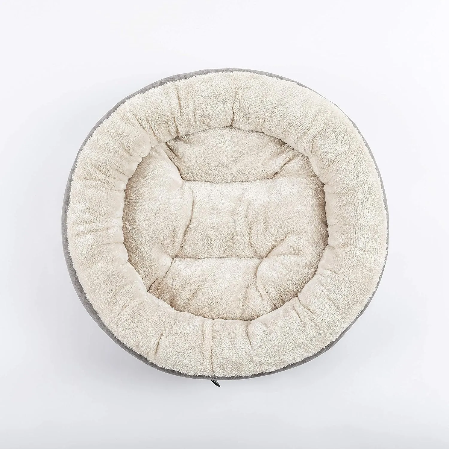 Love's cabin Round Donut Cat and Dog Cushion Bed, 20in Bed for Cats or Small Dogs, Anti-Slip & Water-Resistant Bottom, Super Soft Durable Fabric Pet Beds, Washable Luxury Cat & Dog Bed Gray