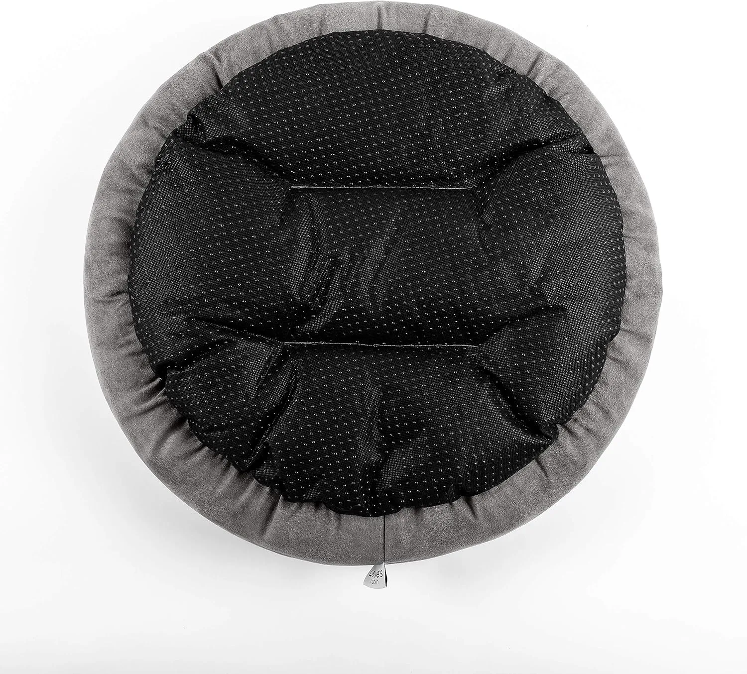 Love's cabin Round Donut Cat and Dog Cushion Bed, 20in Bed for Cats or Small Dogs, Anti-Slip & Water-Resistant Bottom, Super Soft Durable Fabric Pet Beds, Washable Luxury Cat & Dog Bed Gray