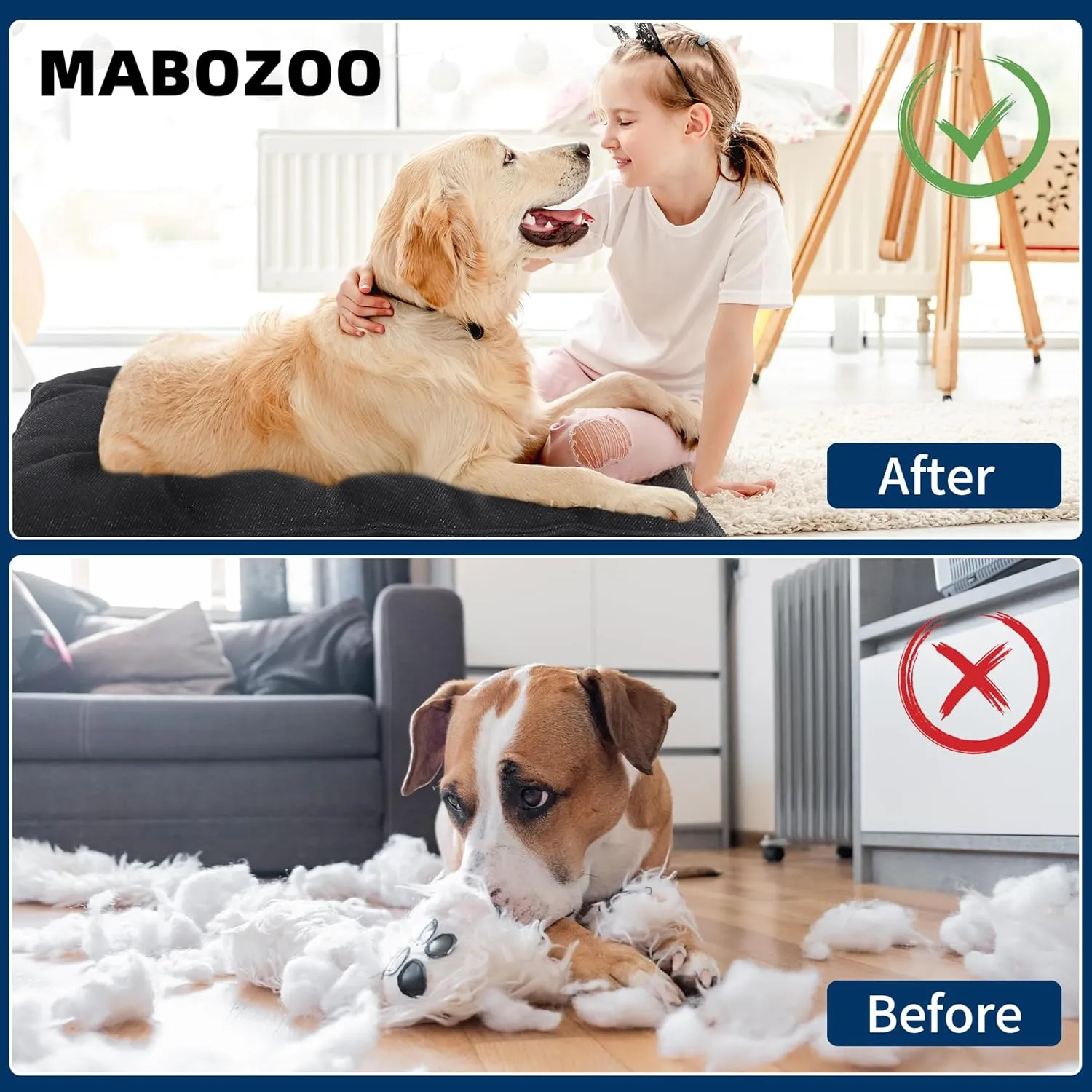 MABOZOO Dog Bed, Indestructible Chew Proof Pet Bed Mat, Durable Polyester, Large 35x22 inches, Black, for Aggressive Chewers, Crate Pad, Machine Washable