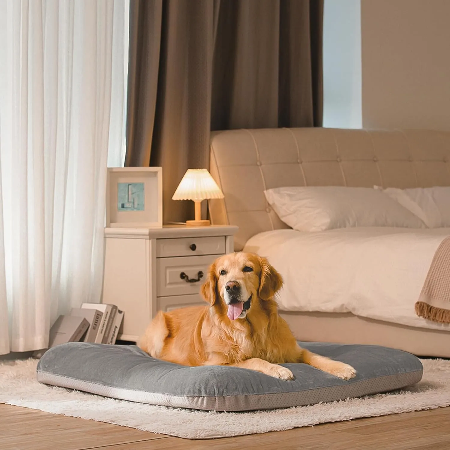 Magic Dog for 150 Pounds Dog Super Comfort Large Bed, 47 Inches Orthopedic Dog Bed for XL Dogs, Jumbo Bed with Anti Slip Bottom, Pets Sleeping Mattress with Removable and Washable Cover