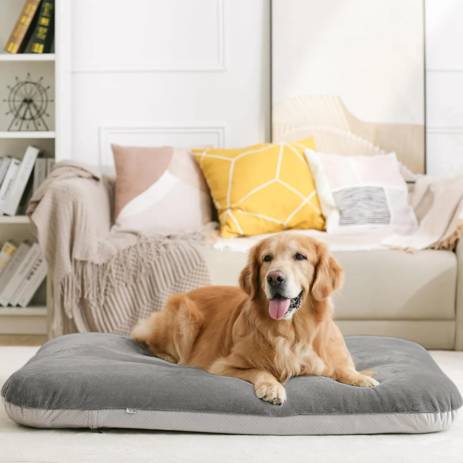 Magic Dog for 150 Pounds Dog Super Comfort Large Bed, 47 Inches Orthopedic Dog Bed for XL Dogs, Jumbo Bed with Anti Slip Bottom, Pets Sleeping Mattress with Removable and Washable Cover