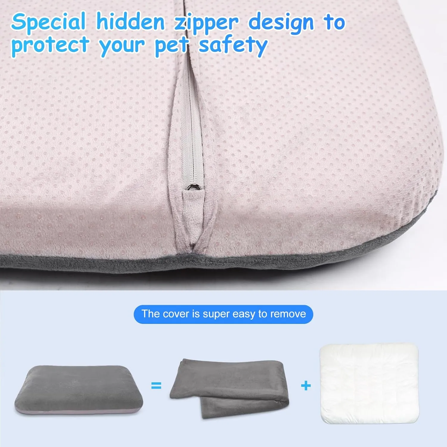 Magic Dog for 150 Pounds Dog Super Comfort Large Bed, 47 Inches Orthopedic Dog Bed for XL Dogs, Jumbo Bed with Anti Slip Bottom, Pets Sleeping Mattress with Removable and Washable Cover
