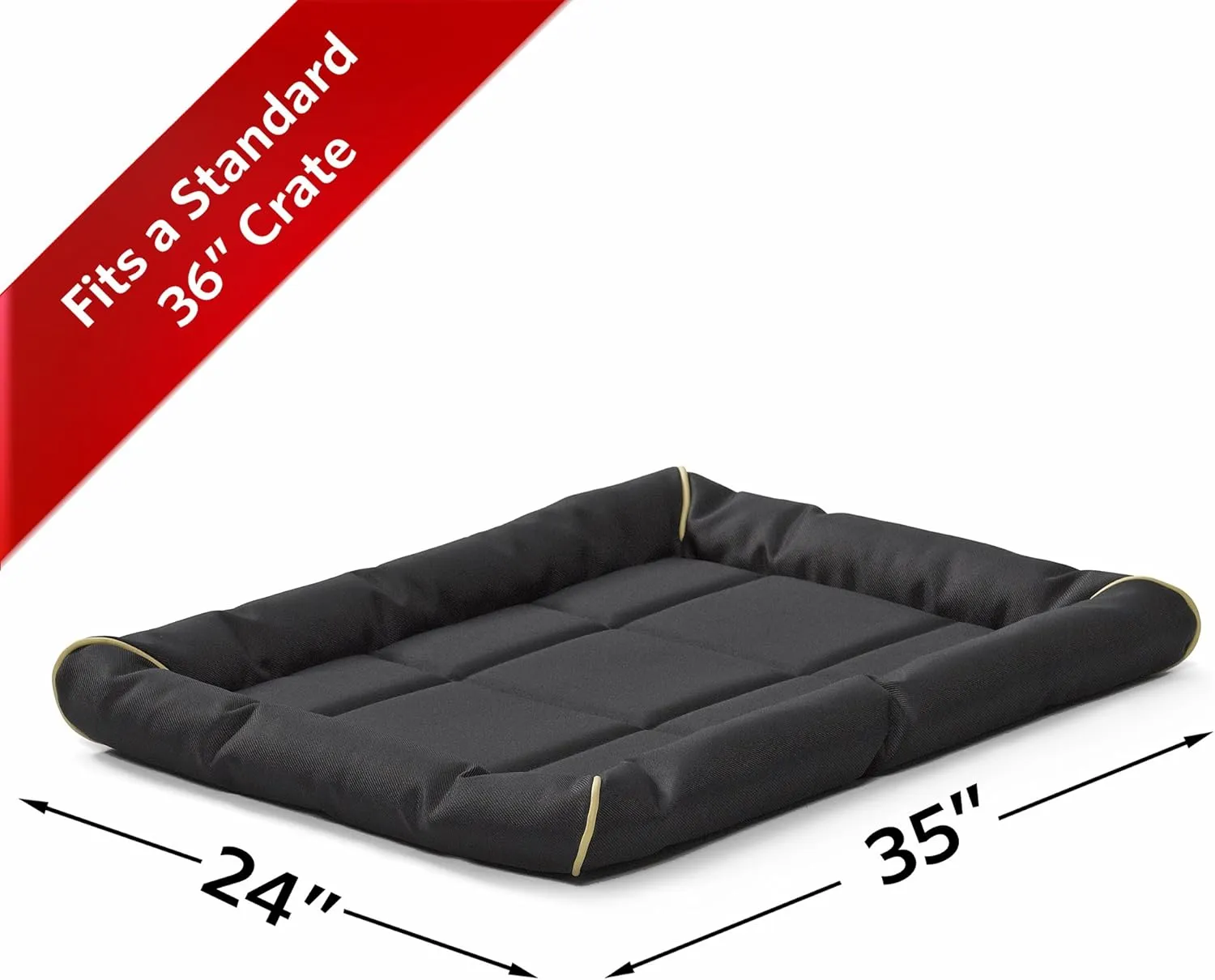 Maxx Dog Bed for Metal Dog Crates, 36-Inch, Black