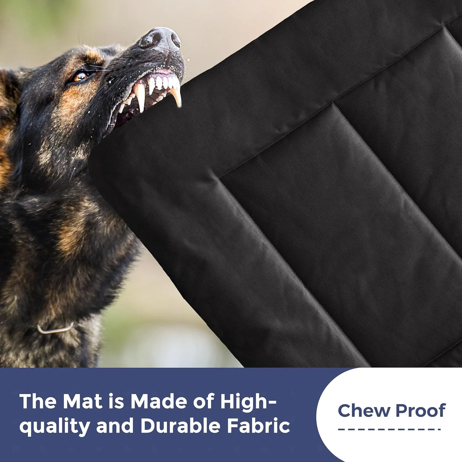 MAXYOYO Chew Proof Dog Beds, Indestructible Dog Crate Pad for Aggressive Chewers, Machine Washable Mat with a Removable Protect Cover