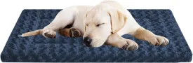 Medium Sized Dog Mattress Pad - Plush Surface, Chew Proof Design, Perfect for Crates or Home Use, 30x20 Inch, Waterproof and Machine Washable, Ideal for Medium Dogs Blue & Cats beds