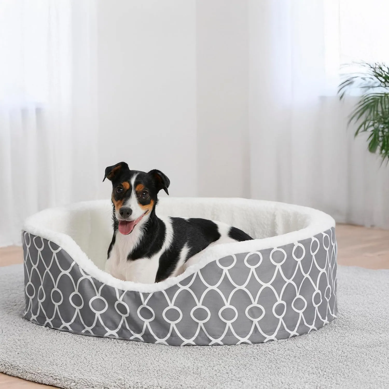 MidWest Homes for Pets Orthoperdic Egg-Crate Nesting Pet Bed w/ Teflon Fabric Protector, Medium Gray