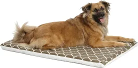 MidWest Homes for Pets Quiet Time Teflon Defender Dog Beds; Pet Beds Designed to Fit Folding Metal Dog Crates, Brown & White Geometric Pattern, 36-Inch