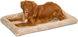 MidWest Homes for Pets QuiteTime Deluxe Wave Bolster Bed for Intermediate Dogs; Easily Machine Wash and Dry; Tan; 36"; 40236-WVTN