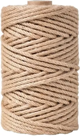 Natural Sisal Rope for Replacing and Repairing Cat Scratching Post Tree Tower, 1/4 inch (6mm) Diameter 66FT Sisal Rope for Replacement and Repairing or DIY Scratcher