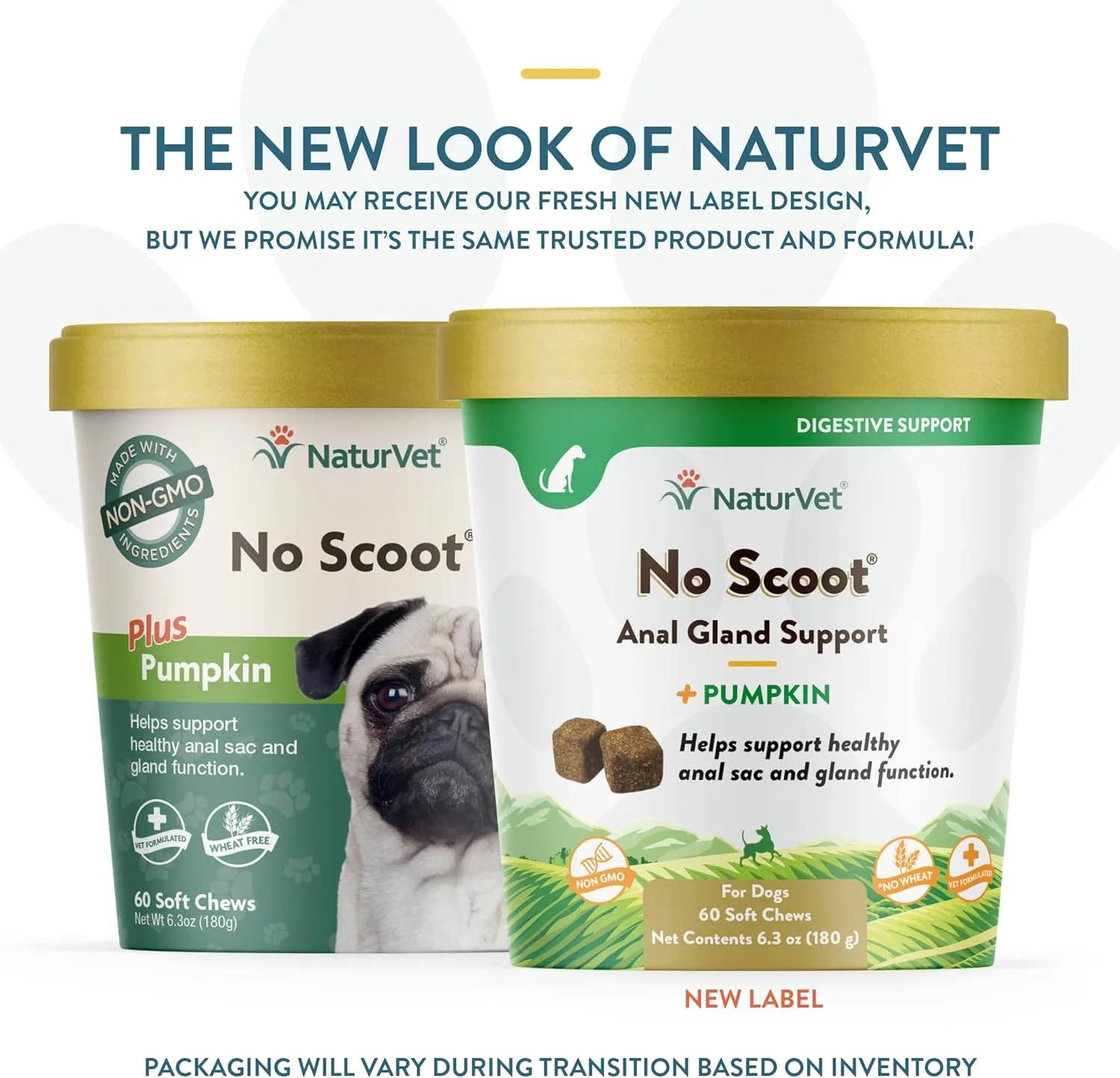NaturVet - No Scoot for Dogs - 60 Soft Chews - Plus Pumpkin - Supports Healthy Anal Gland & Bowel Function - Enhanced with Beet Pulp & Psyllium Husk
