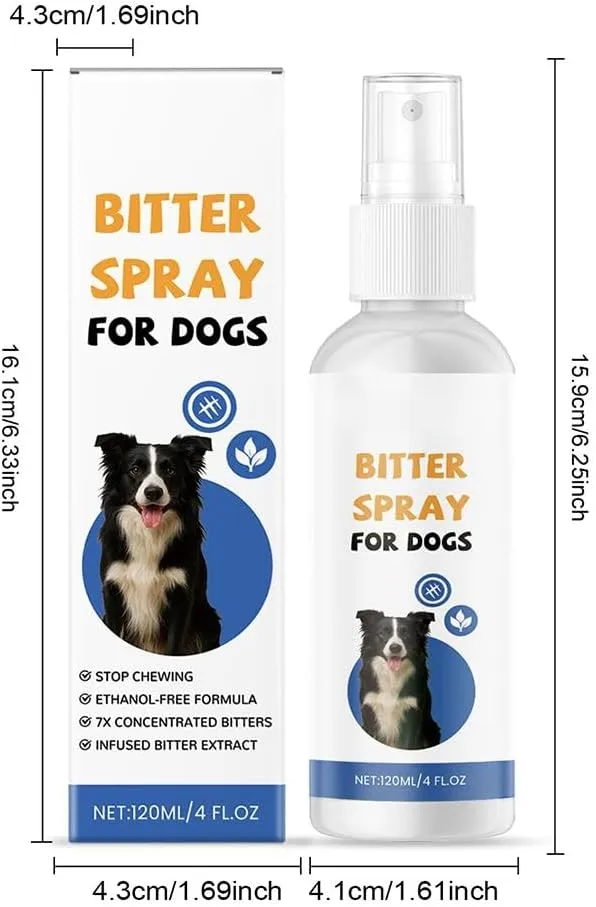 No Chew Spray for Dogs,Bitter Spray For Dogs To Stop Chewing,Can Effectively Protect The Safety Of Furniture,Plant,Shoes,Valuables,120ML Effective Anti Chew Spray Natural Ingredients for Dogs (3pcs)