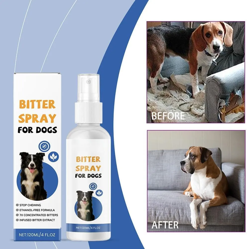 No Chew Spray for Dogs,Bitter Spray For Dogs To Stop Chewing,Can Effectively Protect The Safety Of Furniture,Plant,Shoes,Valuables,120ML Effective Anti Chew Spray Natural Ingredients for Dogs (3pcs)