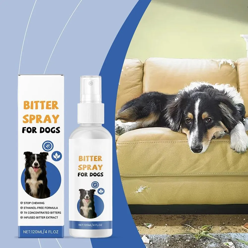 No Chew Spray for Dogs,Bitter Spray For Dogs To Stop Chewing,Can Effectively Protect The Safety Of Furniture,Plant,Shoes,Valuables,120ML Effective Anti Chew Spray Natural Ingredients for Dogs (3pcs)