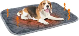 Nobleza Self Warming Pet Pad, Extra Warm Thermal Dog Crate Pad for Indoor Outdoor Pets, Washable Anti-Slip Kennel Mat for Medium Small Dogs and Cats, 28"  19" Grey