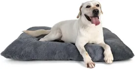 nononfish 36 inch Dog Crate Bed for Large Sized Dog Washable,Extra Soft Kennel Pad for 36 x 24 Crates or Cage with Anti-Slip Bottom,Deluxe Faux Fur Pet Sleeping Mat Helps Ease Pet Anxiety,Dark Grey