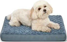 Orthopedic Dog Beds for Crate with Removable Washable Cover Egg-Crate Foam Pet Pad Mat with Anti-Slip Bottom,Waterproof Dog Beds Small Sized20x16 Inch