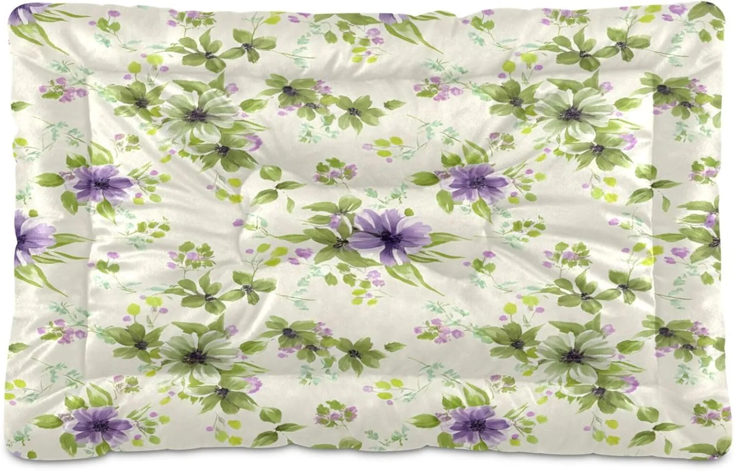 Pastel Flowers Outdoor Dog Bed for Small Dogs Washable Waterproof Travel Pet Bed Mat Portable Cat Bed with Non-Slip Bottom for Indoor and Sleeping 18 x 24 Inch
