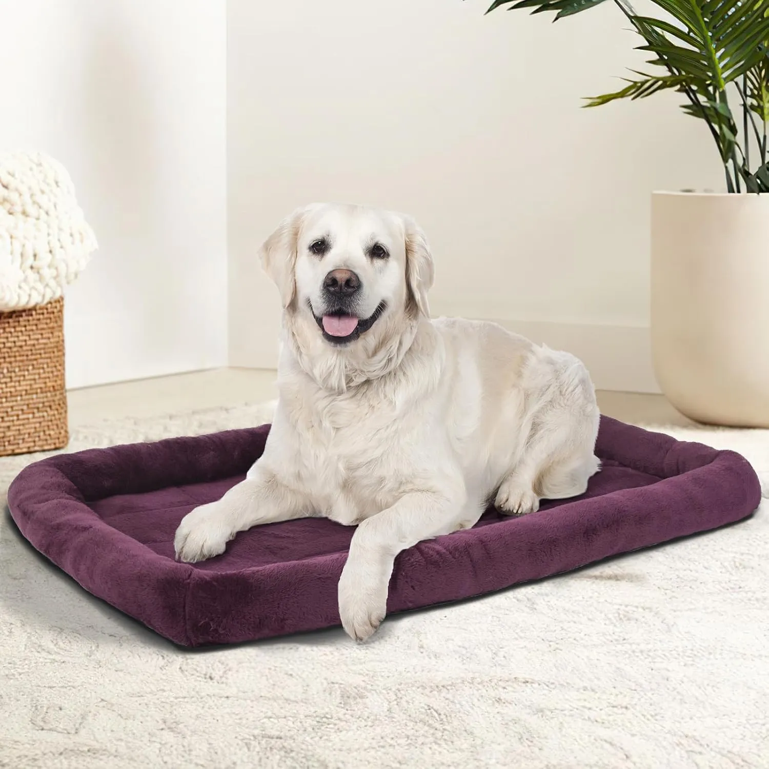 Patas Lague Bolster Dog Bed for Extra Small Dogs 16''x12'', Soft Warm Foam Pet Sofa Bed, Machine Washable Pet Cat Crate Mat for Toy Breeds, Taupe