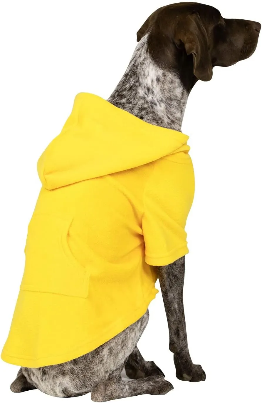 Pet Pjs - Lemon Yellow Pet Pjs Fleece Hoodie Sweaters - XXLarge (Fits Up to 120 lbs)