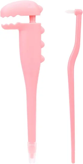 Pet Tablet Shooter for Cat, Reusable Dog Tablet Popper Gun with Tooth Brush Soft Tip Pet Tablet Feeder Dispenser Silicone Tablet Pusher Plunger for Puppies Kittens Small Animals (Pink)