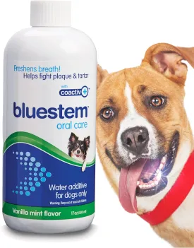 Pet Water Additive Oral Care: for Dogs & Cats Bad Breath, Dental Rinse Freshener Treats Plaque & Teeth Tartar. Dog & Cat Mouth Clean Health Treatment for Pets Drinking Bowl (Vanilla Mint (Dogs Only))