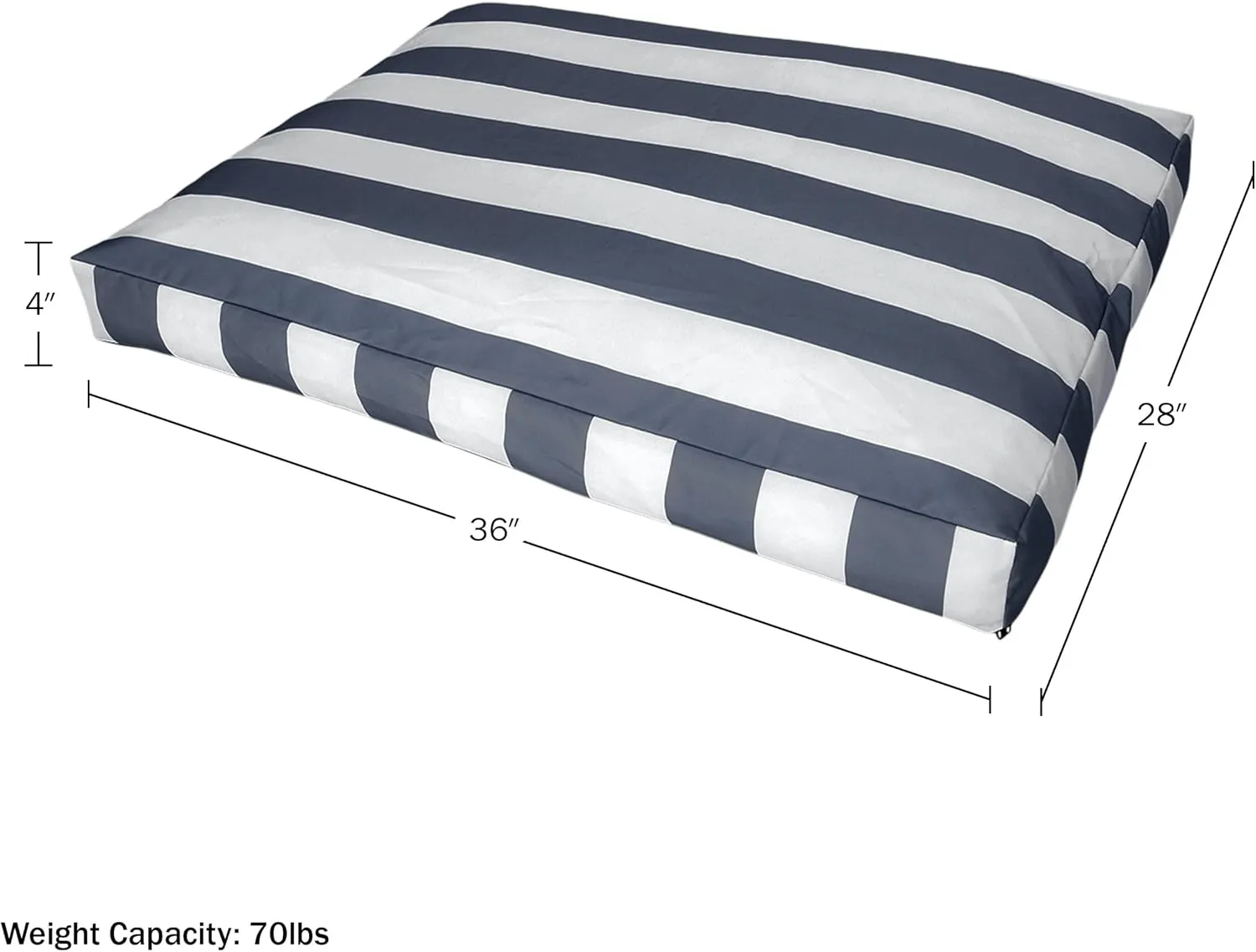 PETMAKER Dog Bed - Indoor/Outdoor Dog Bed with Removable Washable Cover and Non-Slip Bottom - 36in Medium Pet Bed for Dogs up to 70lbs - Water-Resistant Dog Beds (Navy)