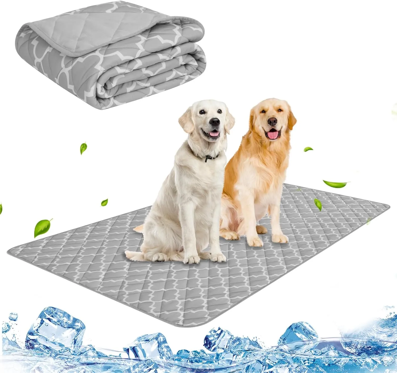 PUPTECK Dog Cooling Mat for Medium Large Dogs, Cooling Blanket for Kennels Crate Floor, Pets Pad Bed for Dog Cat Summer Sleeping Outside, Washable & Portable, Large 28"x40"