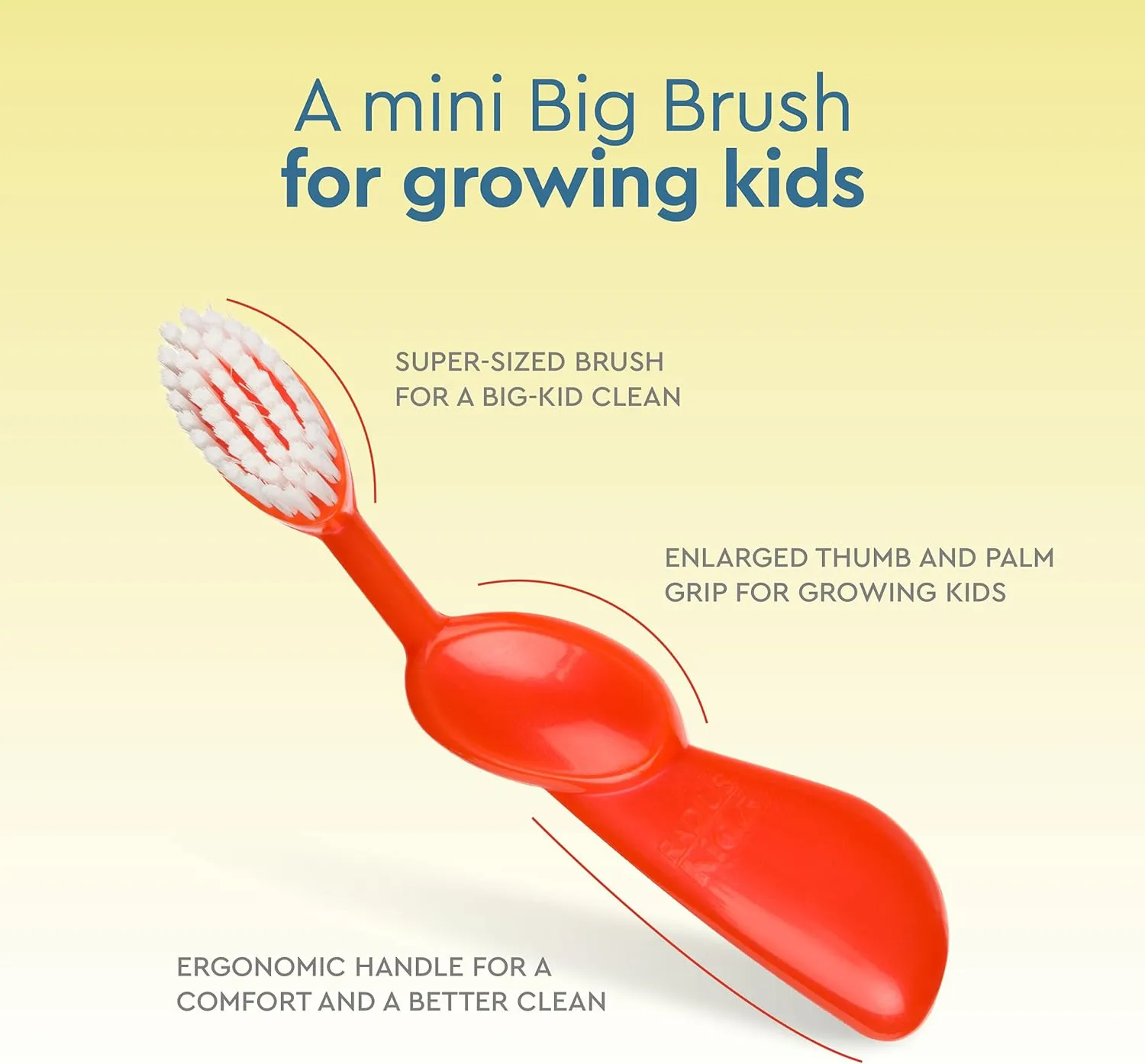 RADIUS Kidz Toothbrush Children's Right Hand BPA Free ADA Accepted Designed to Clean Teeth & Gums for Children 6 Years & Up - Pink Purple Green - Pack of 3