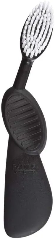 RADIUS Toothbrush Flex Brush Right Hand Unit BPA Free and ADA Accepted Designed to Improve Gum Health and Reduce The Risk of Gum Disease, Black/White, 1 Count