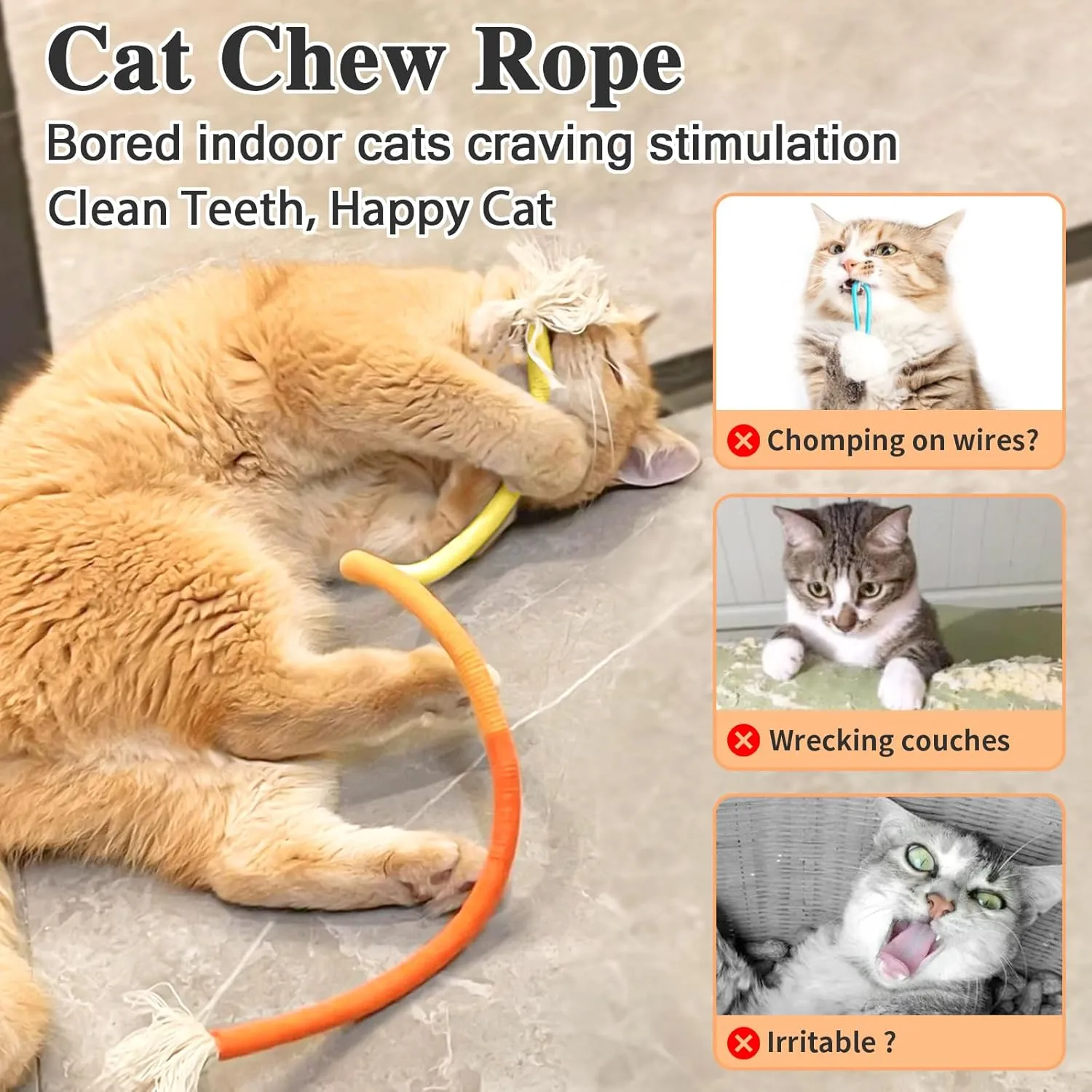 Retro Shaw Cat Toys Chew Rope,3 Pack Catnip Ropes Toy for Indoor Kittens Kitty,Cats String Safe Teeth Cleaning Toy,Interactive Cat Nip Kicker Toy 23.6 Inches