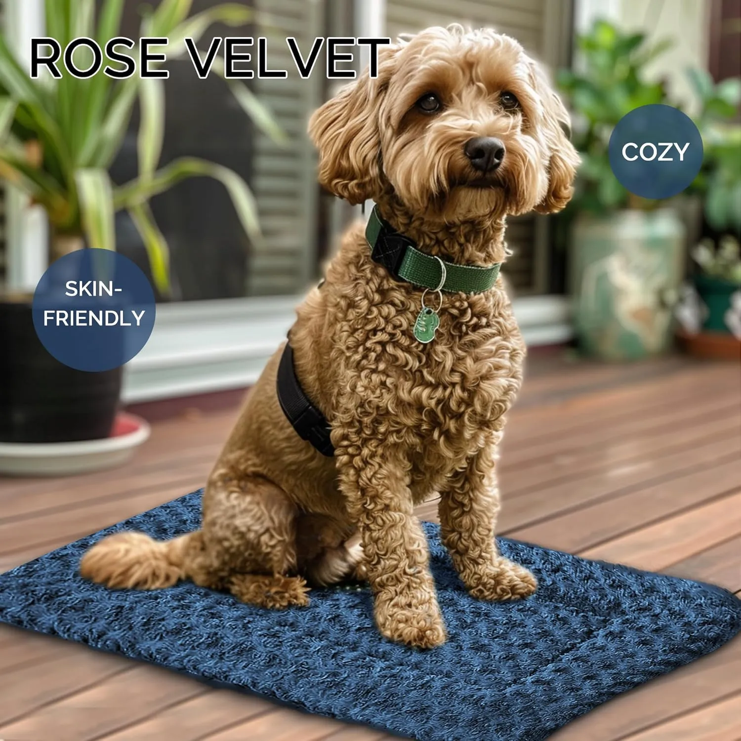 Reversible Dog Mat for Pet Comfort - Soft Bed Crate Pads with Dual-Sided Design for All Seasons - Durable, Machine Washable for Crates, Travel, and Home
