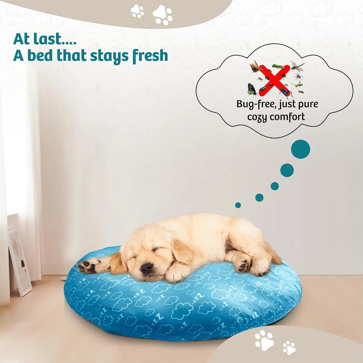 Round Dog Bed Covers Replacement Washable, Dog Bed Washable Cover, for All Shapes