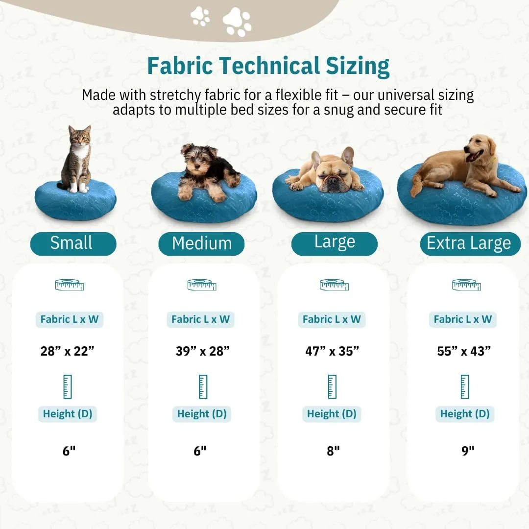 Round Dog Bed Covers Replacement Washable, Dog Bed Washable Cover, for All Shapes