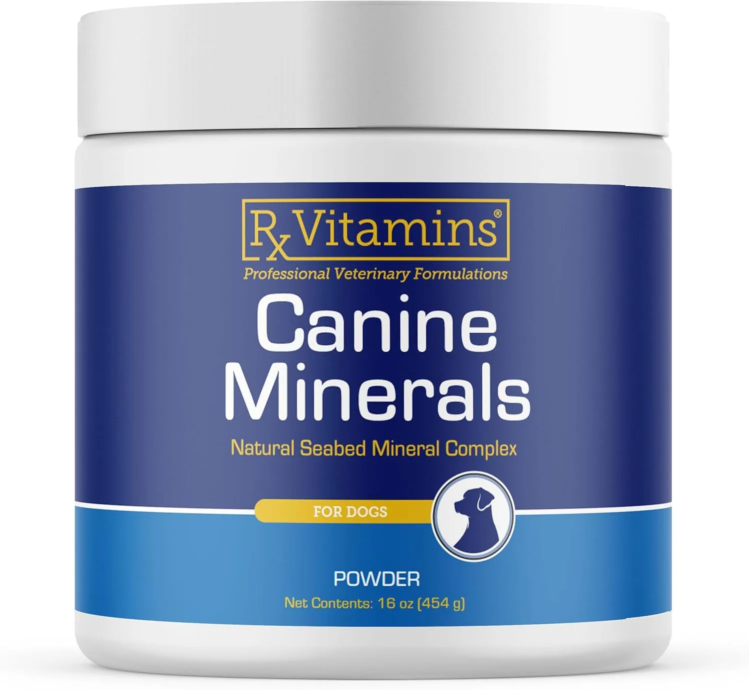 Rx Vitamins Canine Minerals - Essential Minerals for Dogs - Calcium Powder for Dogs & Magnesium for Dogs - Dog Iron Supplement - Bone and Joint Supplement for Dogs and Dog Immune Support - 16oz