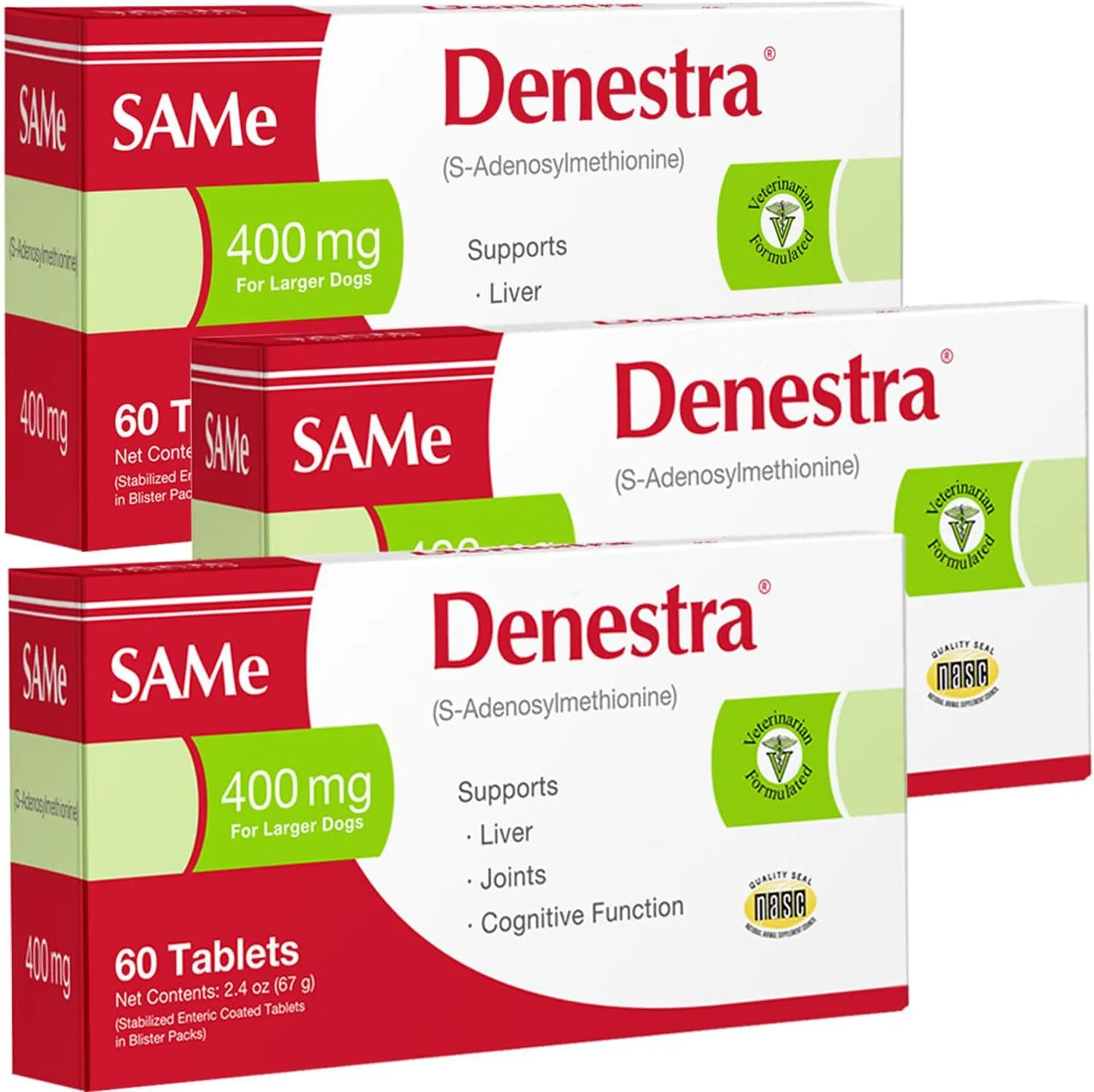Same for Dogs & Cats - S-Adenosyl-L-Methionine - Liver, Joint and Cognitive Support for Cats and Small Dogs - Vet Approved - 400 mg - 180 Tablets