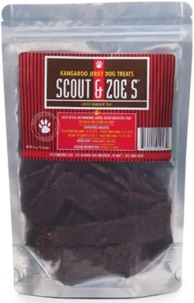 Scout & Zoe's 100% Kangaroo Dog Treats: No Fillers, No Carbohydrates or Grain, No Preservatives, Only a Touch of Sea Salt - Crafted with Love, All Natural Dog Treats Made in USA - 3pack