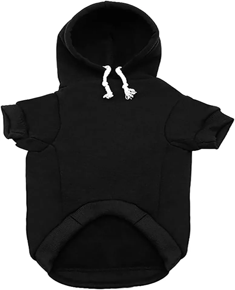 Security Dog Hoodies Dog Clothes Apparel Winter Sweatshirt Warm Sweater Cotton Puppy Small Dog Hoodie for Small Dog Medium Large Dog Cat (Black, 3XL)