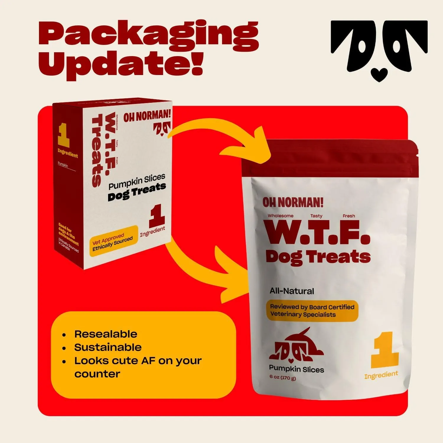 Single Ingredient Pumpkin Dog Treats by Kaley Cuoco, Healthy Dog Treats for All Life Stages and Breeds, Air Dried, Ethically Sourced in Canada, 6 Oz