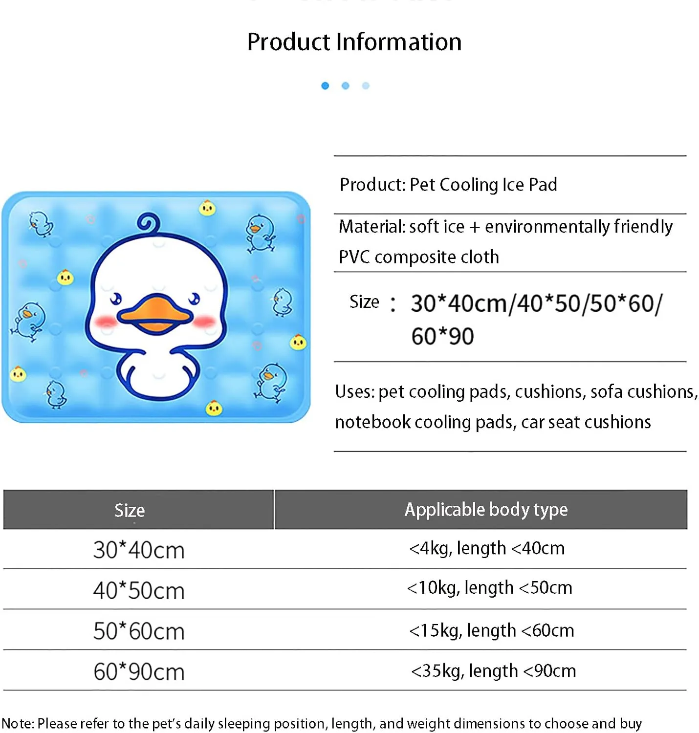 Summer Pet Cooling Mat, Self Cooling Gel Pet Dog Cat Cool Mat Pad, Pets Sleeping Mattress Large, Beds Mats Comfort for Cats and Dogs