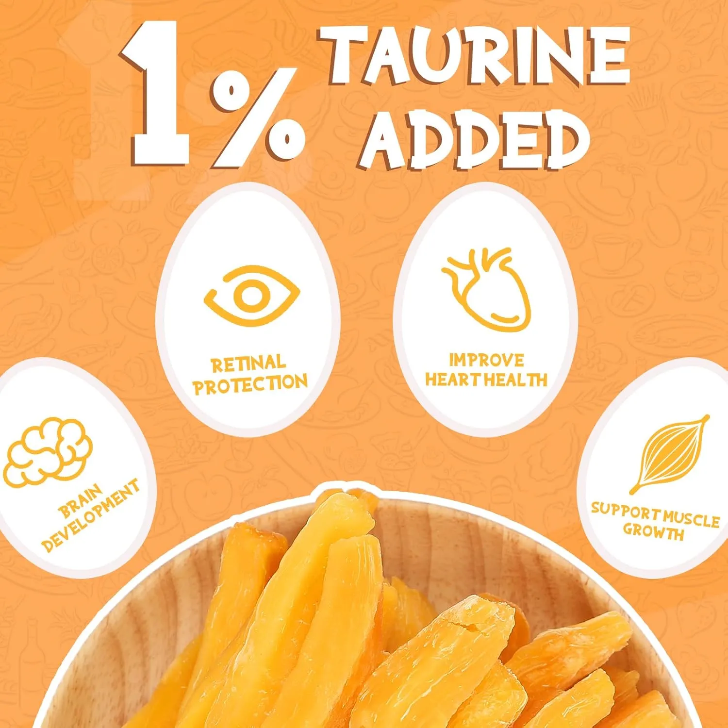 Sweet Potato Dog Treat Soft, Limited Ingredient Dog Treat w/Taurine, Vegan Chew for Small Medium Large Dogs, 12.5oz