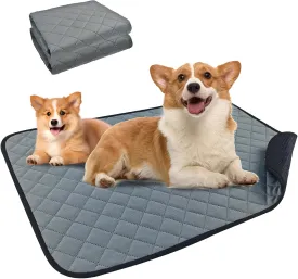 Washable Pee Pads for Dogs (2Pack), Reusable Puppy Pads, with Absorbent, Anti-Slip, Waterproof for Whelping, Training , Dogs Bed,Travel, Crate (Grey) (19.5X27.5)
