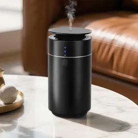 Waterless Essential Oil Diffuser, Battery Operated Nebulizer, Mini Scent Air Machine, Scent Diffuser for Car & Home, Intelligent Auto On/Off, 3 Mist Modes, Ideal for Room, Office, Travel, Black