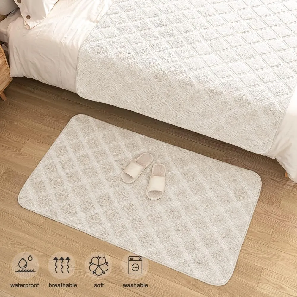 Waterproof & Anti-Slip Dog Bed Blanket Faux Fur Soft Fuzzy Warm Washable Mattress Furniture Protector Cat Mat Pet Pad for Sofa,Couch,Living Room Bedroom