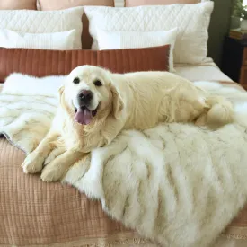 Waterproof Pet Blanket - Realistic Faux Fur Plush Throw Protector for Furniture, Couches, Car, Bed, Mattress - Protects Against Dog & Cat Fur, Spills, Damage, Machine Washable - 50x60