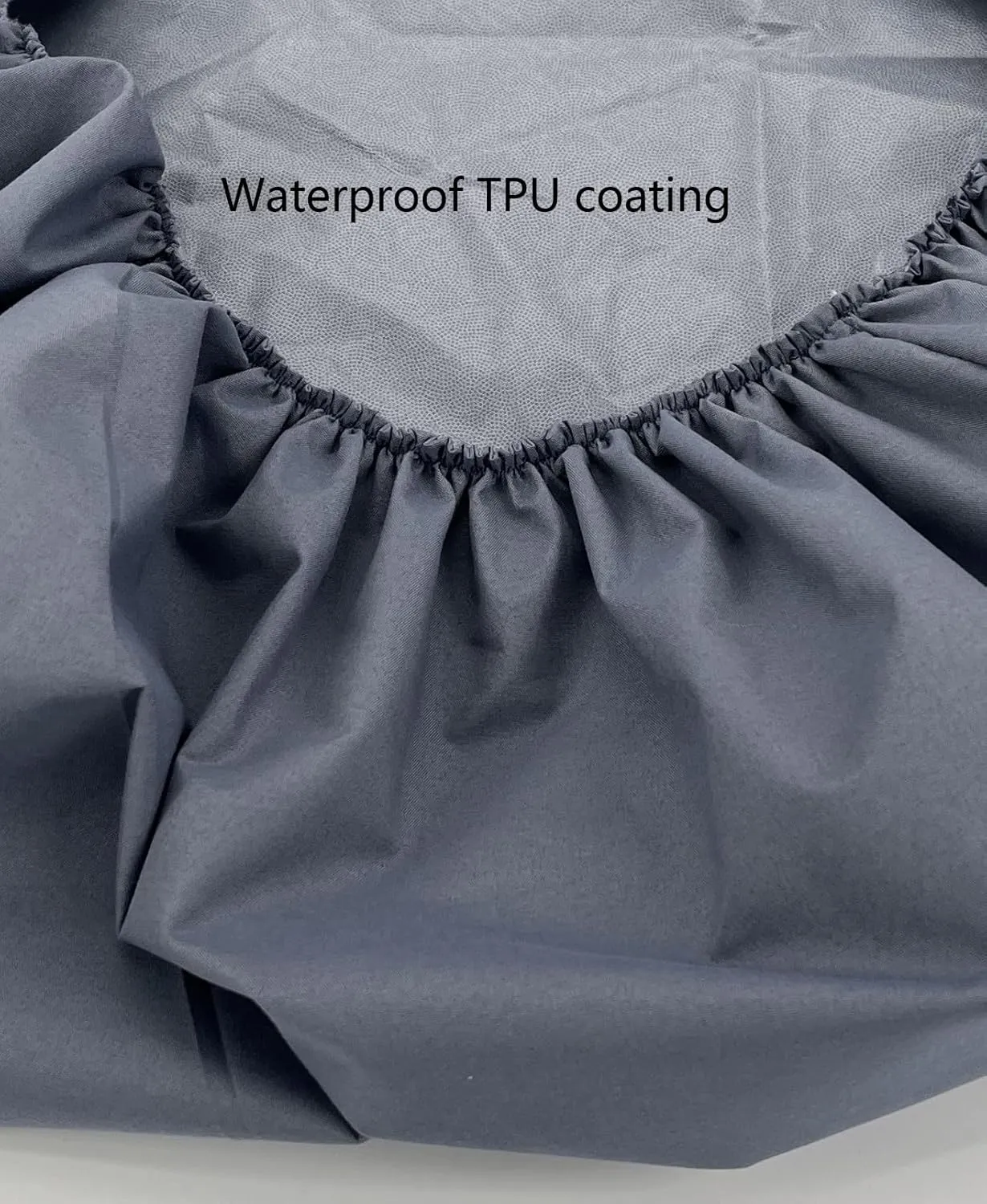 Waterproof Round Dog Bed Slip Cover 44-45 Inch Grey