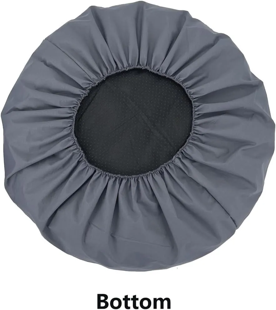 Waterproof Round Dog Bed Slip Cover 44-45 Inch Grey