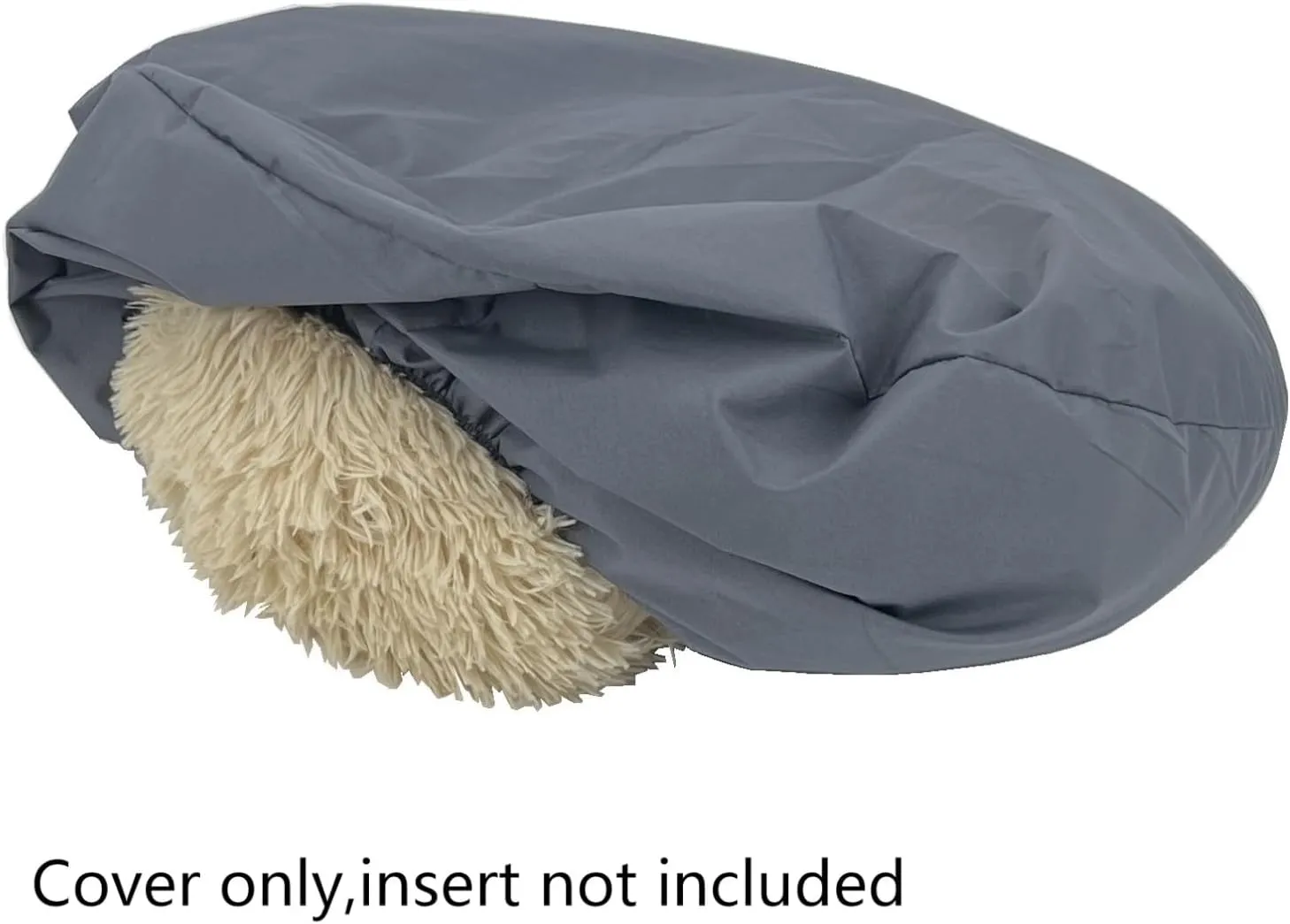Waterproof Round Dog Bed Slip Cover 44-45 Inch Grey