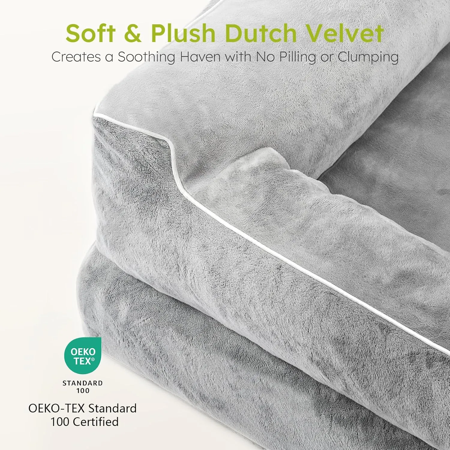 XXL Dog Beds for Extra Large Dogs, Giant Orthopedic Dog Sofa with Cooling Gel Memory Foam, Waterproof Pet Bed with Removable Washable Cover, 53" Pet Sofa Couch Dutch Velvet with Blanket Bone Toy